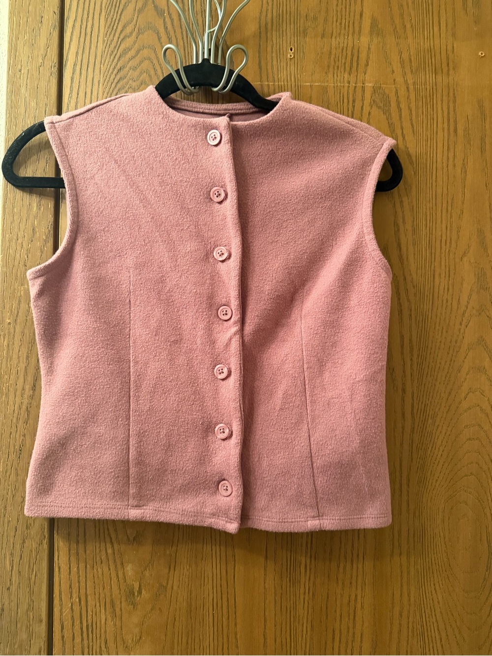 NWOT a new day Pink Button-Front Sleeveless Vest